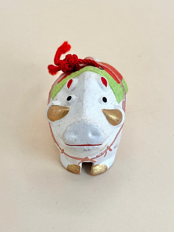 CB071 - Boar Dorei Clay Bell from Yoshidaji 吉田寺