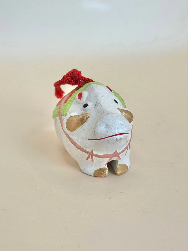 CB071 - Boar Dorei Clay Bell from Yoshidaji 吉田寺