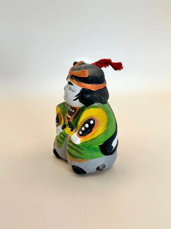 CB075 - RARE Ōtsu-e Dorei clay bell of Tametomo