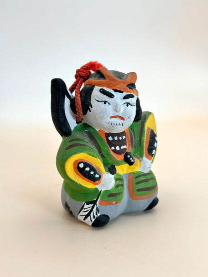 CB075 - RARE Ōtsu-e Dorei clay bell of Tametomo