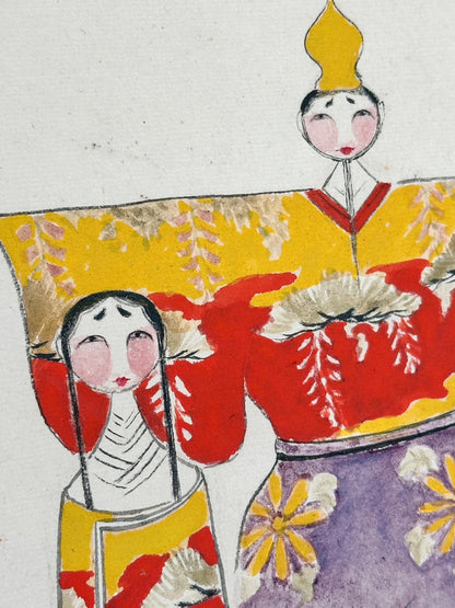 SHP158 - Hina Dolls Shikishi artwork card 雛人形