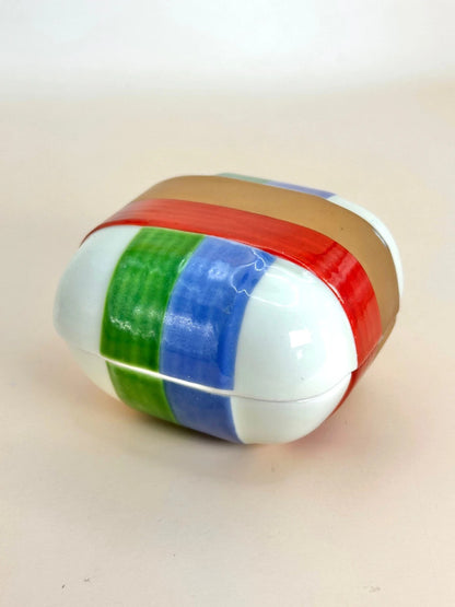 TB33 - Vintage Japanese Porcelain Incense Box