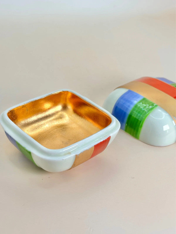 TB33 - Vintage Japanese Porcelain Incense Box