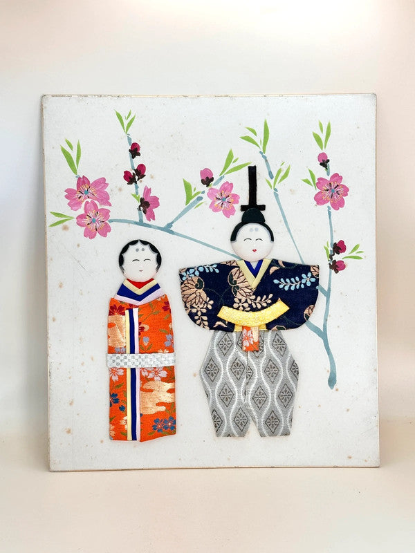 SHP159 - Hina doll Nishijin-ori shikishi 雛人形