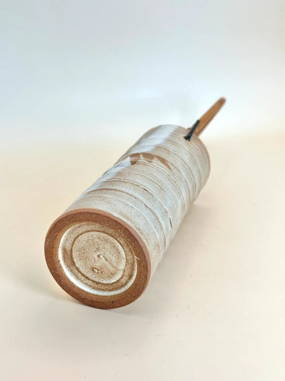 TB60 - Kiyomizu-yaki vase with Bamboo Handle 清水焼