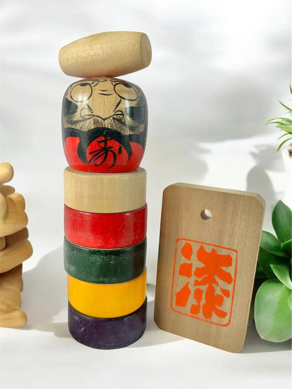 jouet japonais vintage Daruma otoshi