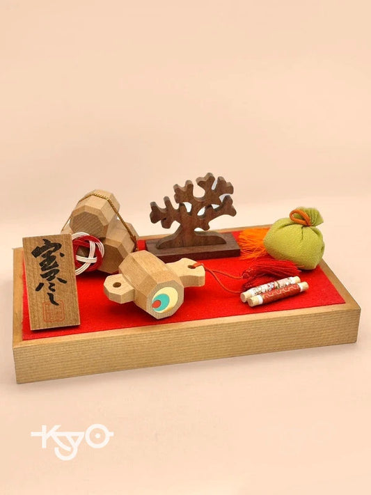FT38 - Wood crafted lucky items decoration