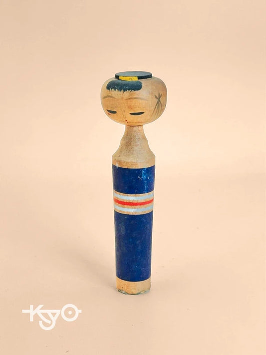 Kokeshi sosaku vintage - Bleu marine