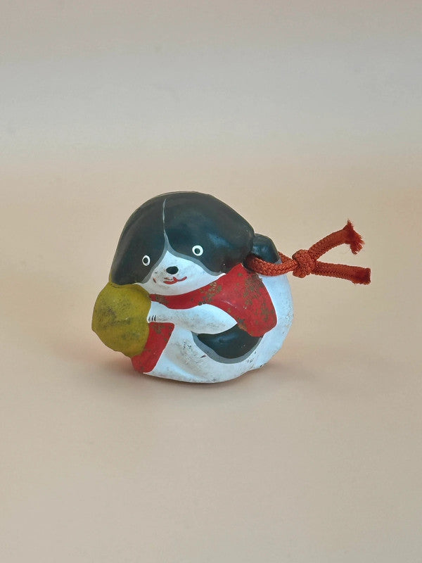 CB018 - Clay Bell Ornament Dorei Fuku-Inu 福犬