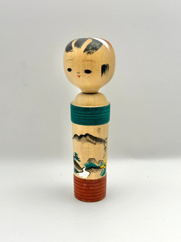 K15040 - Onsen kokeshi vintage Japanese doll