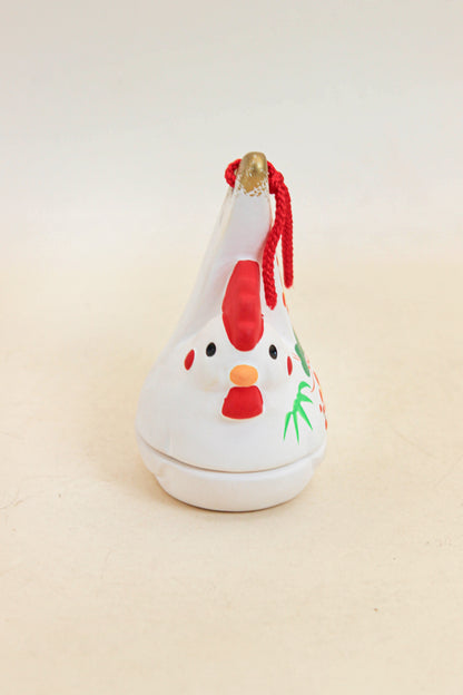 FT496 - Seto Ware Rooster Kōgō by Shōhō 昭峰