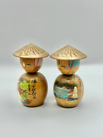 Poupée kokeshi japonaise vintage souvenir Onsen