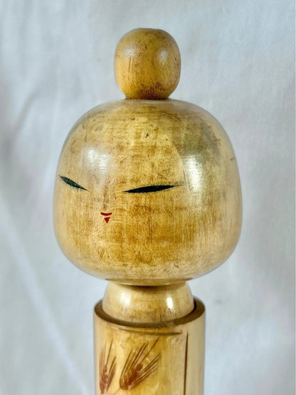 Poupée japonaise vintage Sosaku Kokeshi par Kishi Sadao