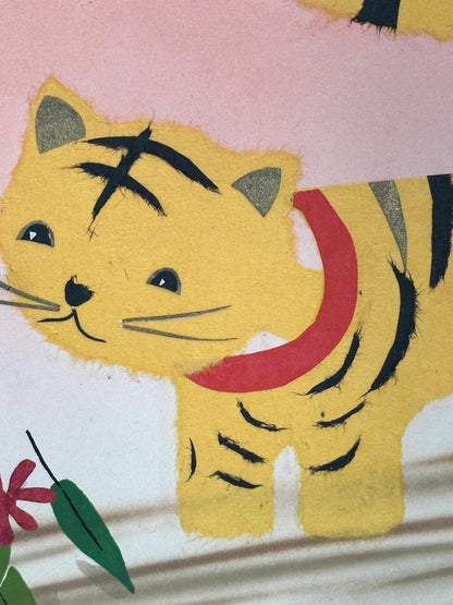 carte japonaise vintage Carte Chigiri-e shikishi
