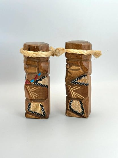 Paire de poupées Sosaku Kokeshi – Ensemble couple Ainu