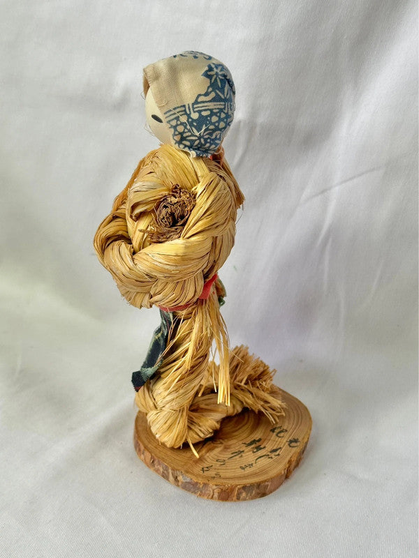 FT51 - Japanese straw doll kokeshi folk toy