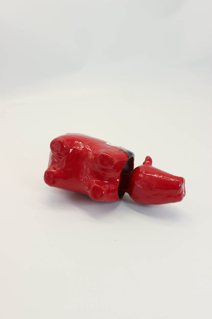 FT503 - Hariko Akabeko – Red Cow Paper Mache 赤べこ