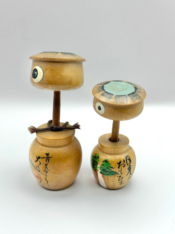 K10019 - Pair of Vintage Japanese Kappa Kokeshi