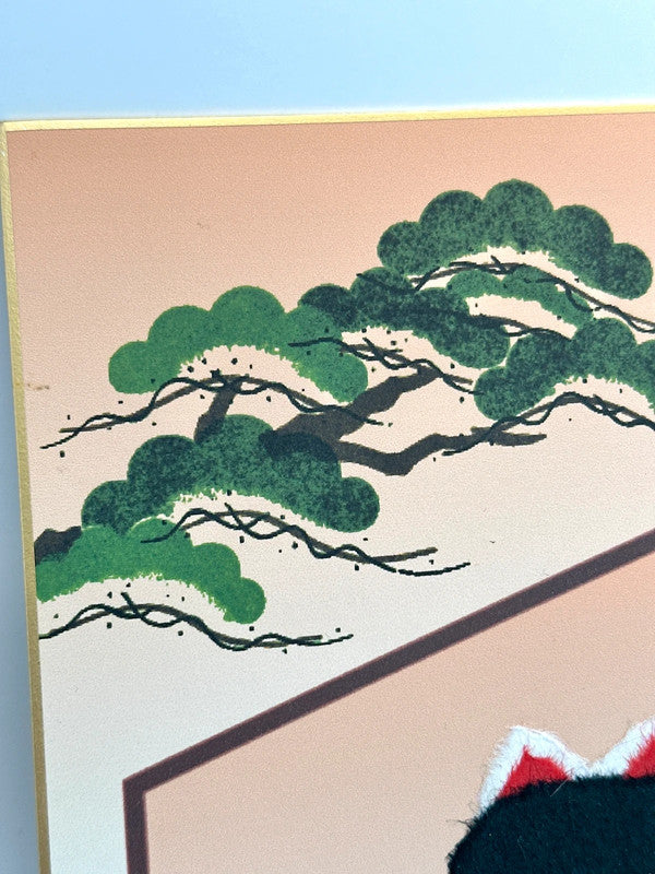 carte japonaise vintage Carte Chigiri-e shikishi