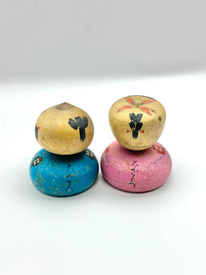 Poupées Kokeshi japonaises vintage en bois