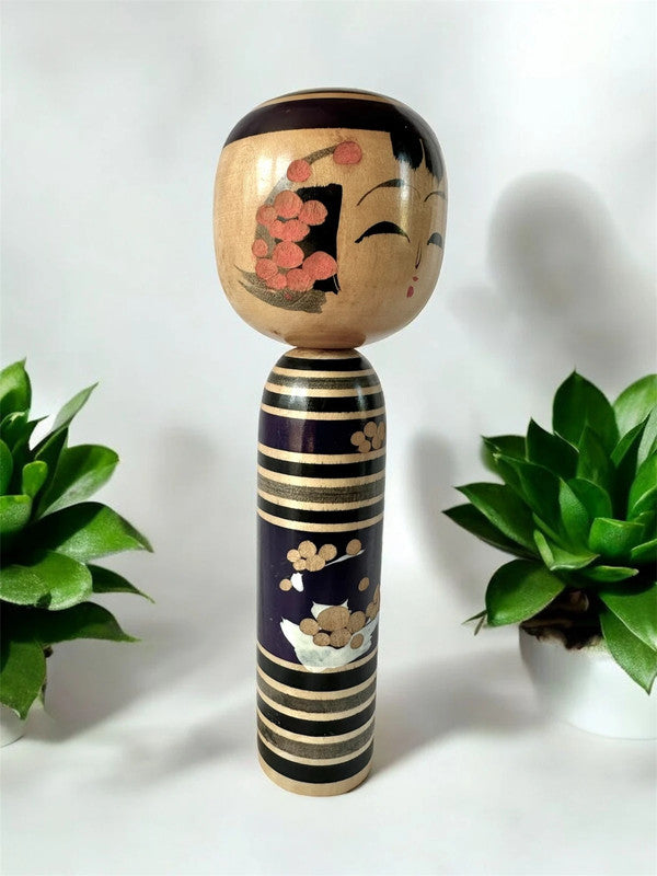 Poupée Kokeshi japonaise vintage -Shiraume par Katsumi Sasaki