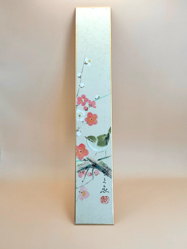 Carte originale vintage Tanzaku Oiseau