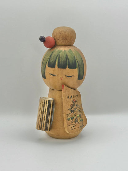 K15026 - Sosaku Kokeshi By Sato Suigai 佐藤翠涯