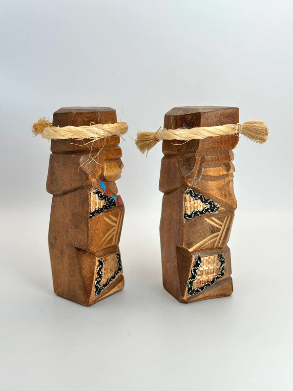 Paire de poupées Sosaku Kokeshi – Ensemble couple Ainu