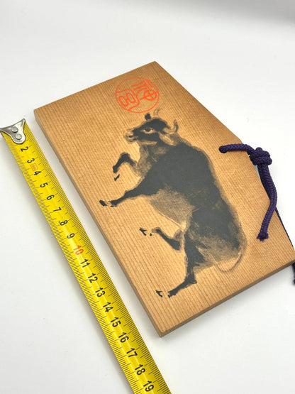 EM005 - Wooden Lucky Prayer Board Ema Cow