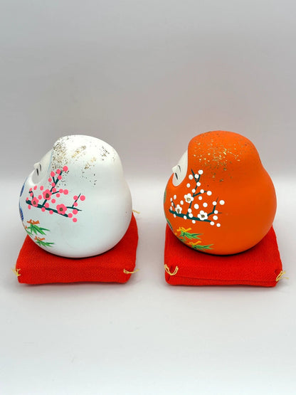FT06 - Pair of Kaga Hachiman Okiagari Daruma dolls