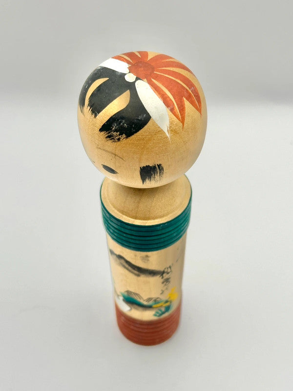 K15040 - Onsen kokeshi vintage Japanese doll