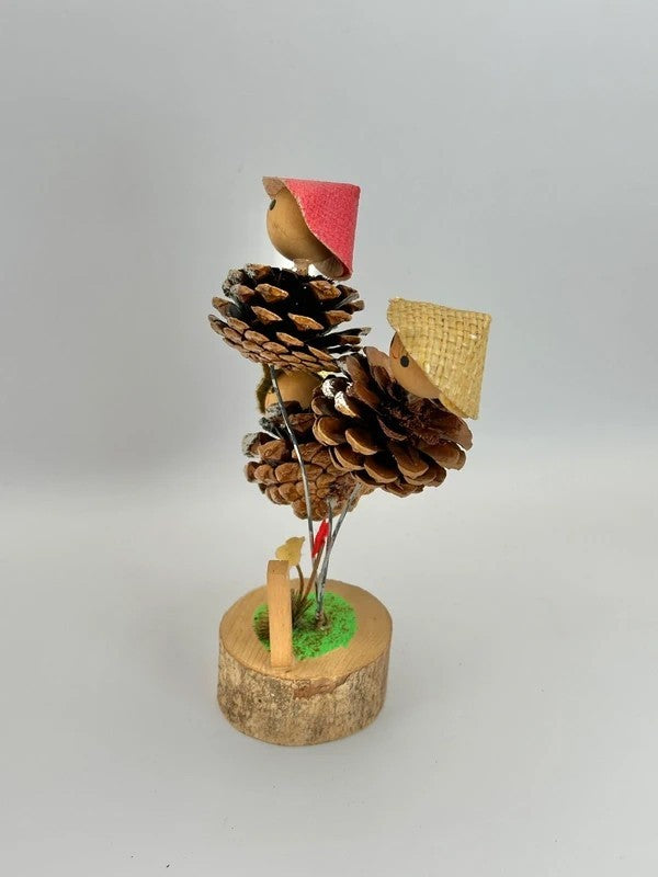 FT68 - Japanese Folktoy of pinecone kokeshi