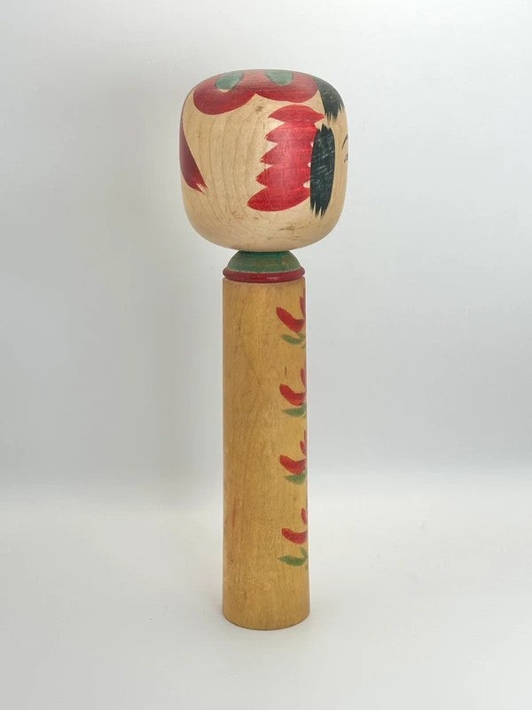 K25015 - Traditional Hijiori kokeshi by Shoichi Sato 佐藤昭一