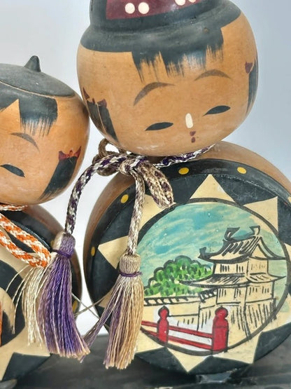 FT81 - Vintage omiyage taiko kokeshi