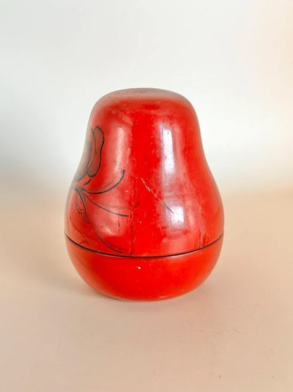 FT192 - Hand-Painted Daruma Lacquerware Set