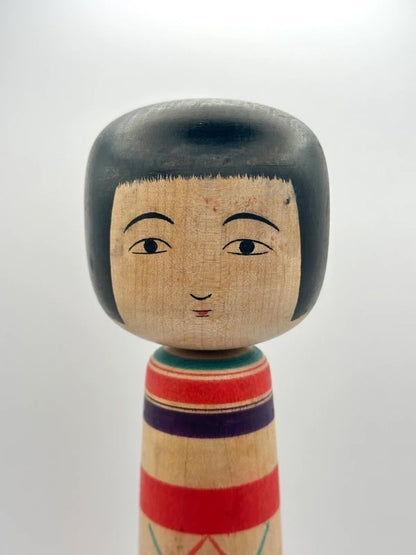 K30005 - Traditional Tsugaru kokeshi by Tatsuo Hasegawa 長谷川辰雄