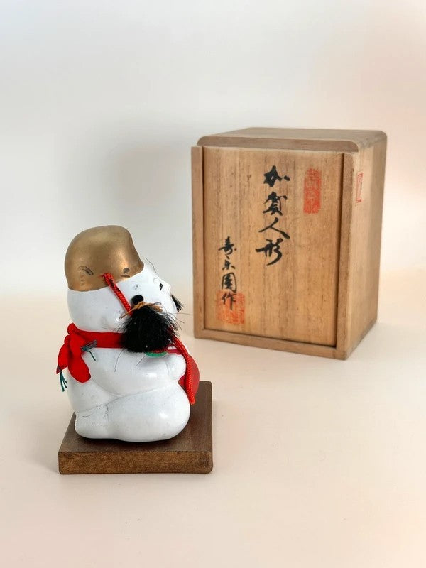 FT190 - Vintage craft Kaga Ningyō Kintarō with Tai Fish 加賀人形