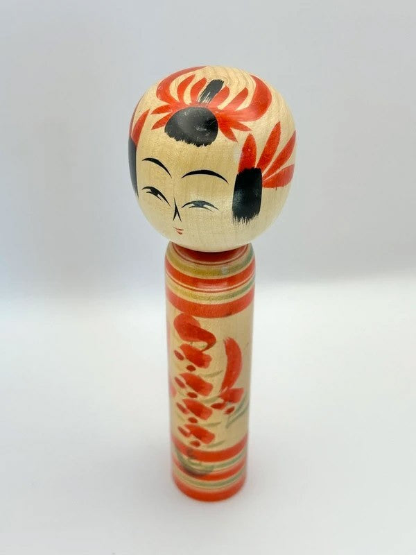 K18052 - Traditional Yamagata kokeshi by Chujiro Kobayashi 小林忠次郎