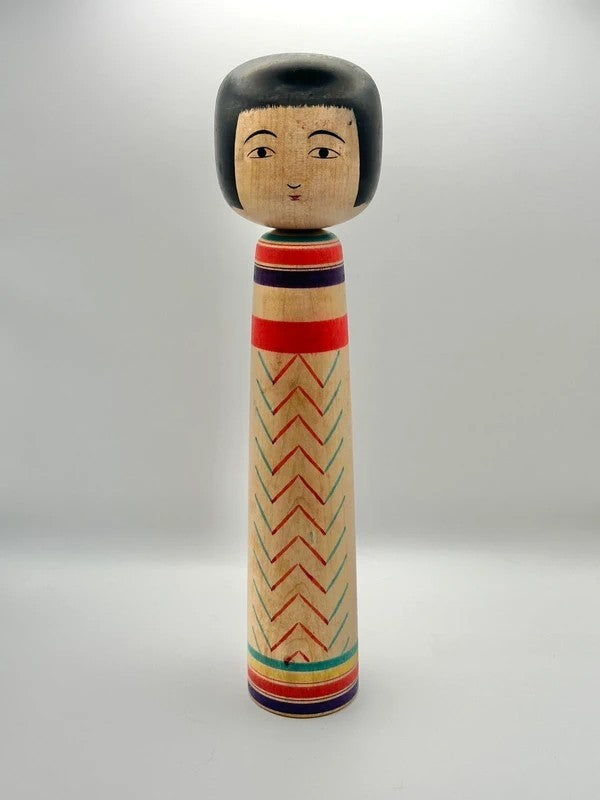 K30005 - Traditional Tsugaru kokeshi by Tatsuo Hasegawa 長谷川辰雄