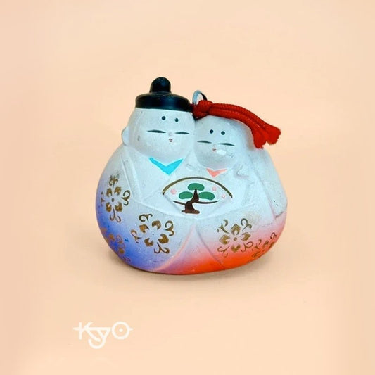 CB012 - Japanese clay bell ornament Dorei Hina Ningyo 雛人形