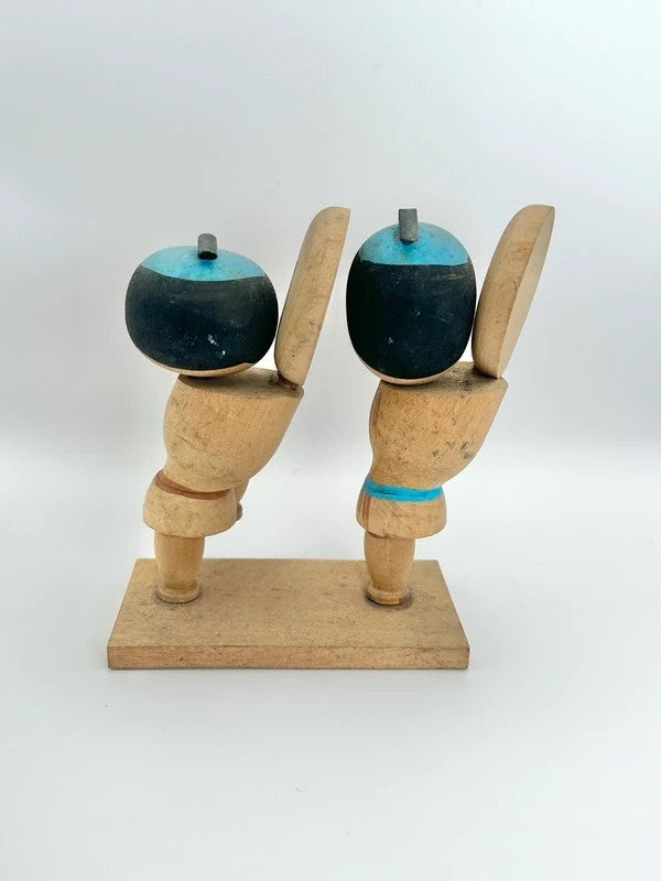 K15045 - Omiyage souvenir kokeshi Tōkaidōchū Hizakurige 東海道中膝栗毛