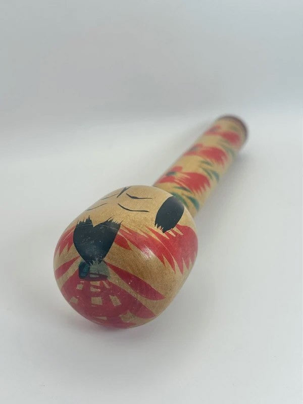 K20065 - Traditional Togatta kokeshi by Kinu Asakura 朝倉きぬ