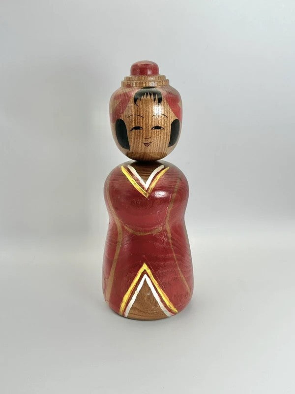 K20071 - Traditional Tsuchiyu kokeshi by Tokunaga Shinichi