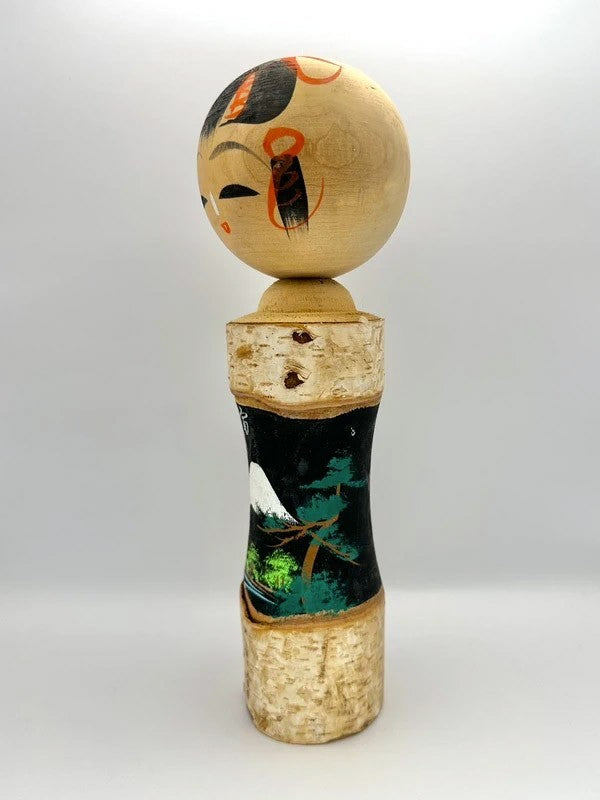 K25003 - Onsen souvenir kokeshi Mount Fuji 富士山