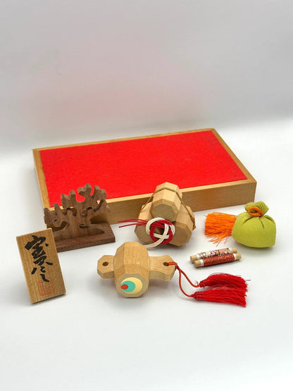 FT38 - Wood crafted lucky items decoration
