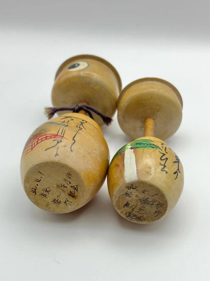 K10019 - Pair of Vintage Japanese Kappa Kokeshi