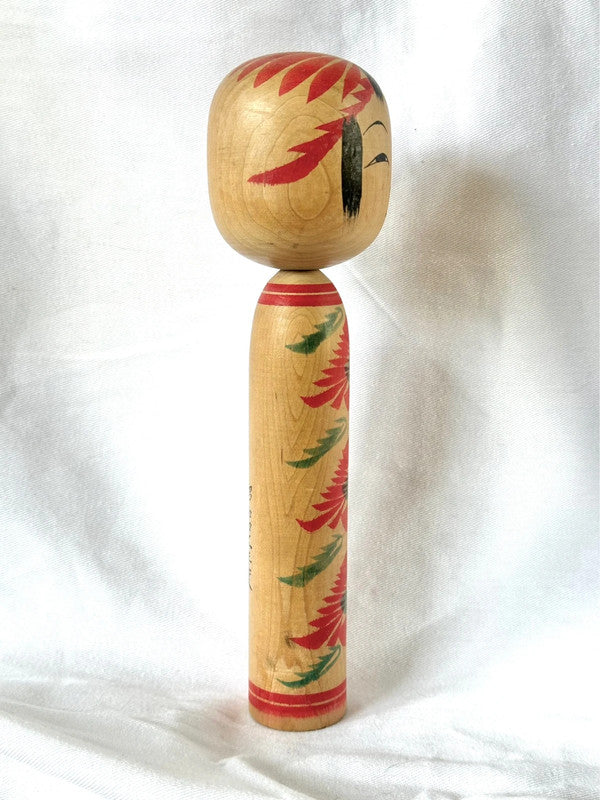 Poupée kokeshi japonaise vintage par Sato Yoshiaki