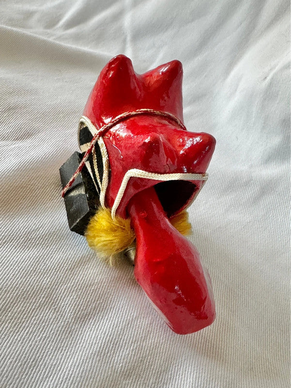 FT47 - Folk toy Akabeko cow in red