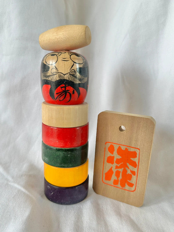 jouet japonais vintage Daruma otoshi
