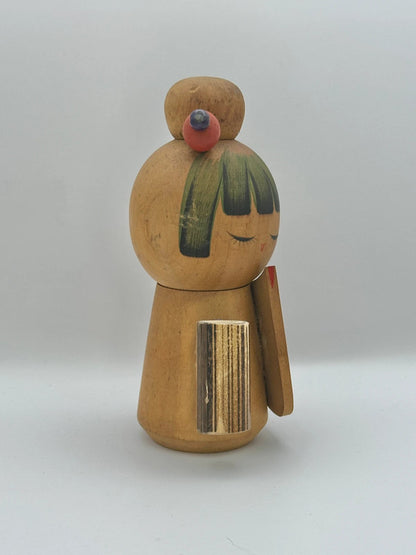 K15026 - Sosaku Kokeshi By Sato Suigai 佐藤翠涯